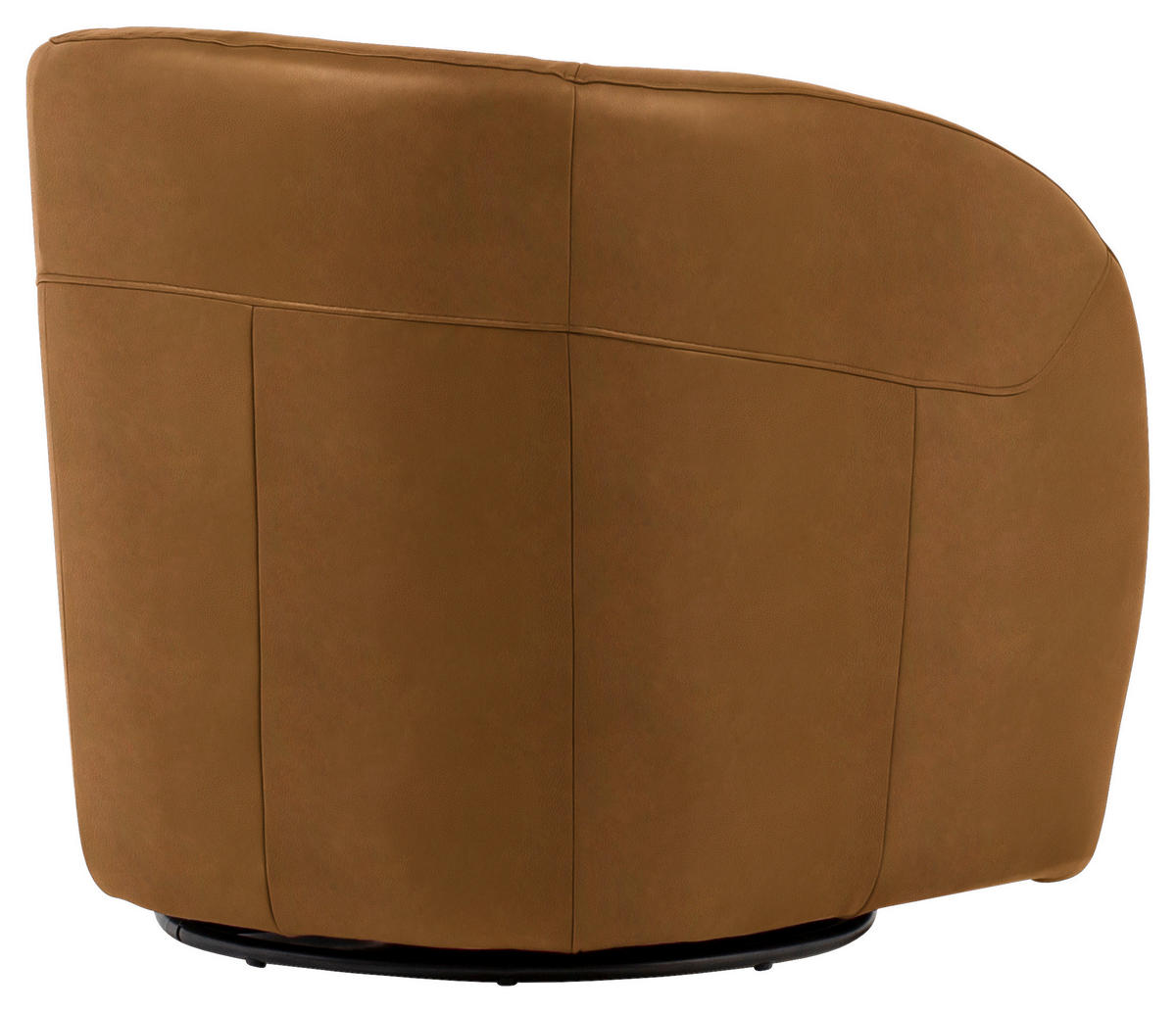 SESSEL in Echtleder Hellbraun  - Hellbraun/Schwarz, Design, Leder/Kunststoff (80/78/82cm) - Celina