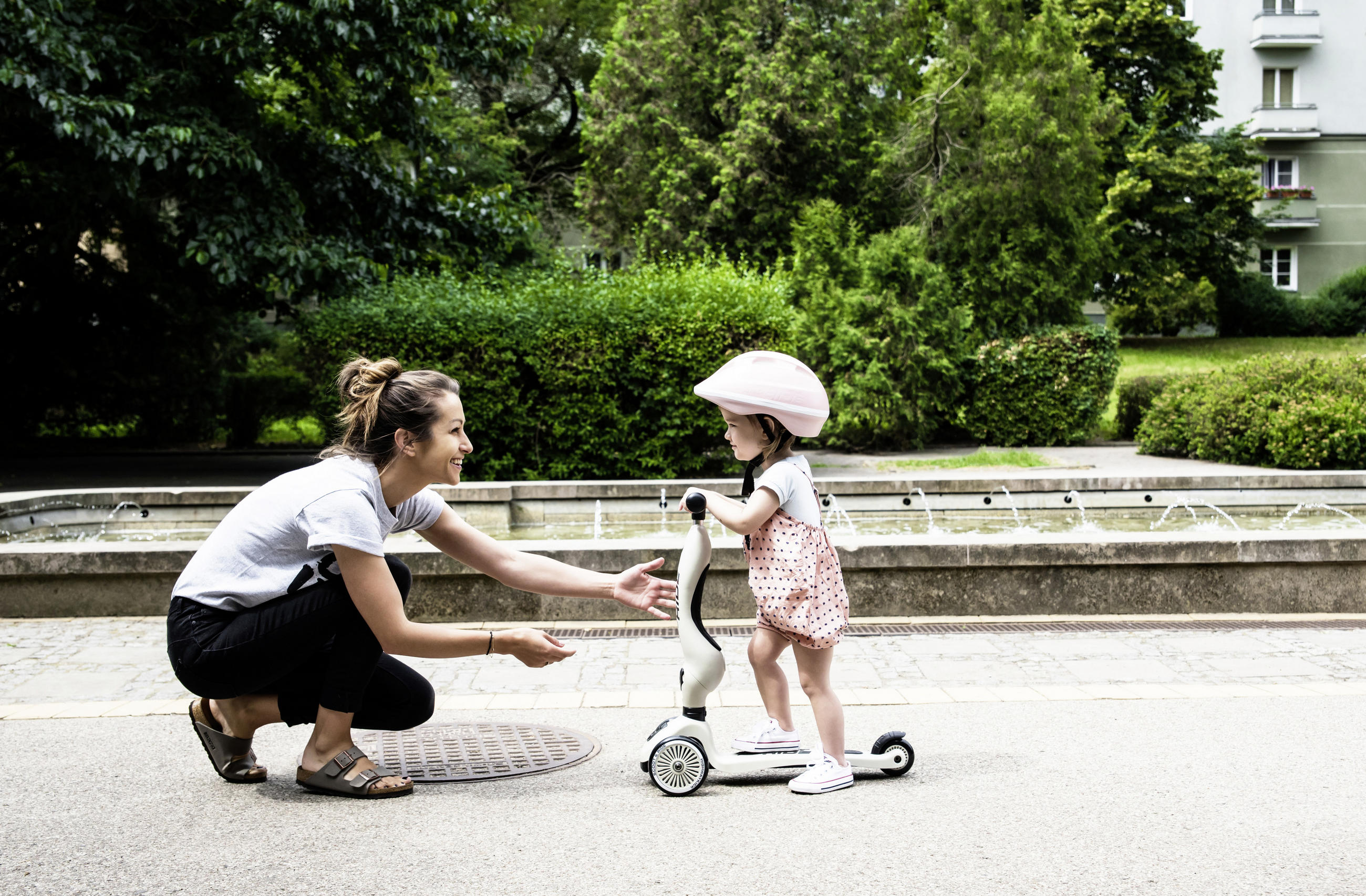 2IN1-KINDERSCOOTER Highwaykick 1  - Hellgrau, Trend, Kunststoff/Metall (24/37/55cm) - Scoot and Ride