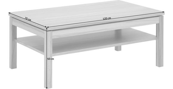 COUCHTISCH in Holz 120/70/50 cm - Buchefarben/Nickelfarben, KONVENTIONELL, Holz/Metall (120/70/50cm) - Voleo