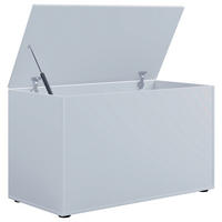 TRUHENBANK - Weiss/Schwarz, Konventionell, Holzwerkstoff/Kunststoff (82/49/44cm) - MID.YOU