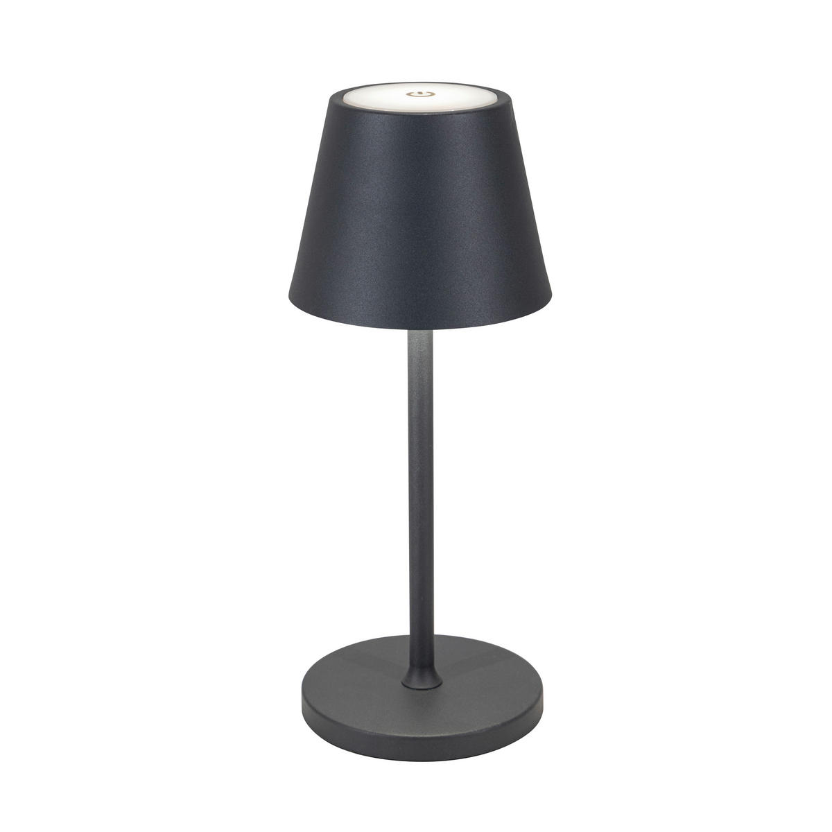 AKKU-TISCHLEUCHTE 12/30 cm  - Dunkelgrau, Basics, Kunststoff/Metall (12/30cm) - Novel