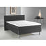 BOXSPRINGBETT Webstoff INKL. Matratze - Chromfarben/Anthrazit, MODERN, Textil/Metall (146/96/209cm)