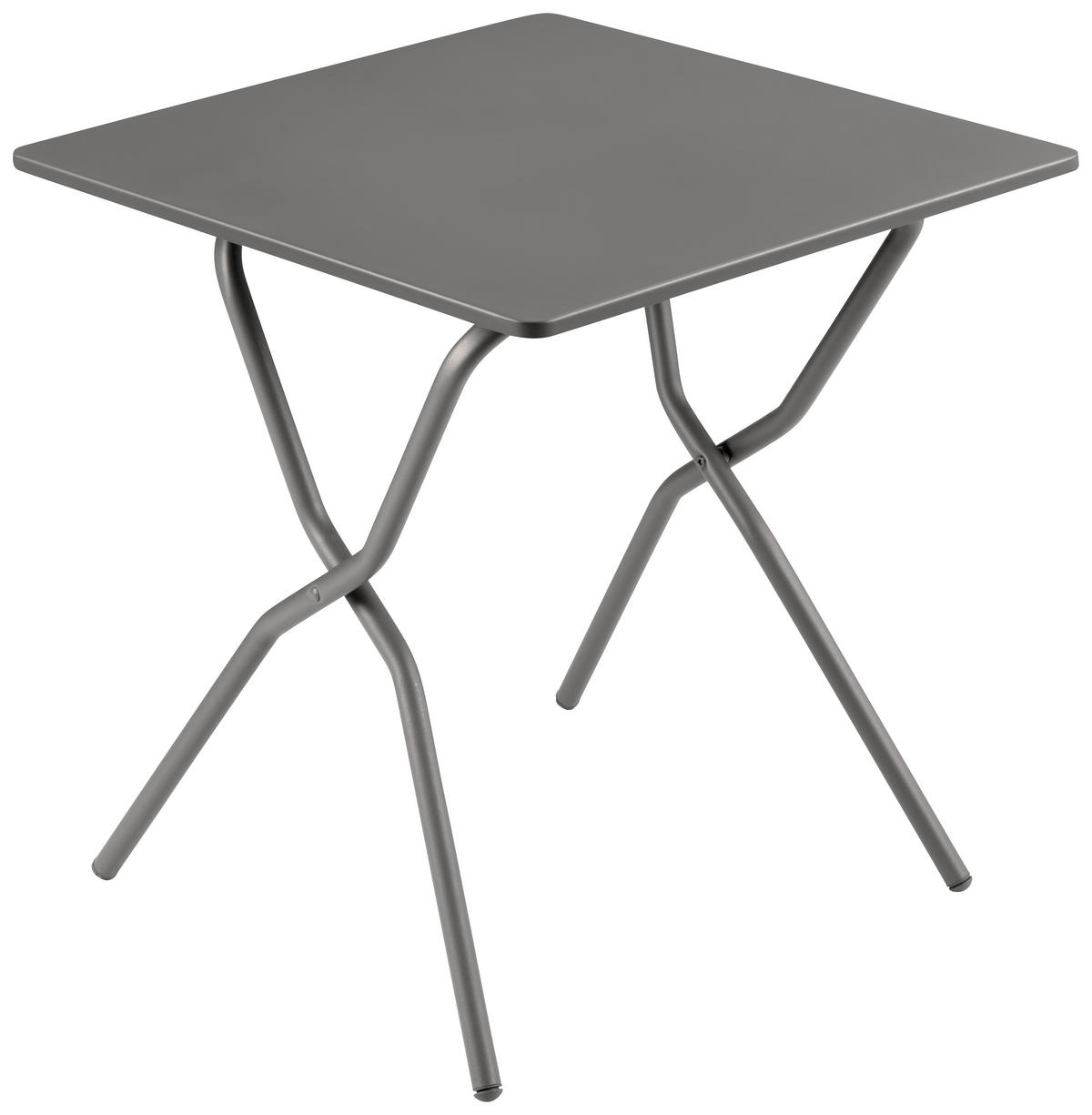 GARTENKLAPPTISCH 70/64/73 cm Metall rechteckig  - Anthrazit/Titanfarben, Basics, Metall (70/64/73cm) - Lafuma Mobilier