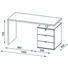 SCHREIBTISCH Weiß - Alufarben/Weiß, KONVENTIONELL, Metall (140/75/60cm) SCHREIBTISCH Weiß - Alufarben/Weiß, KONVENTIONELL, Metall (140/75/60cm)