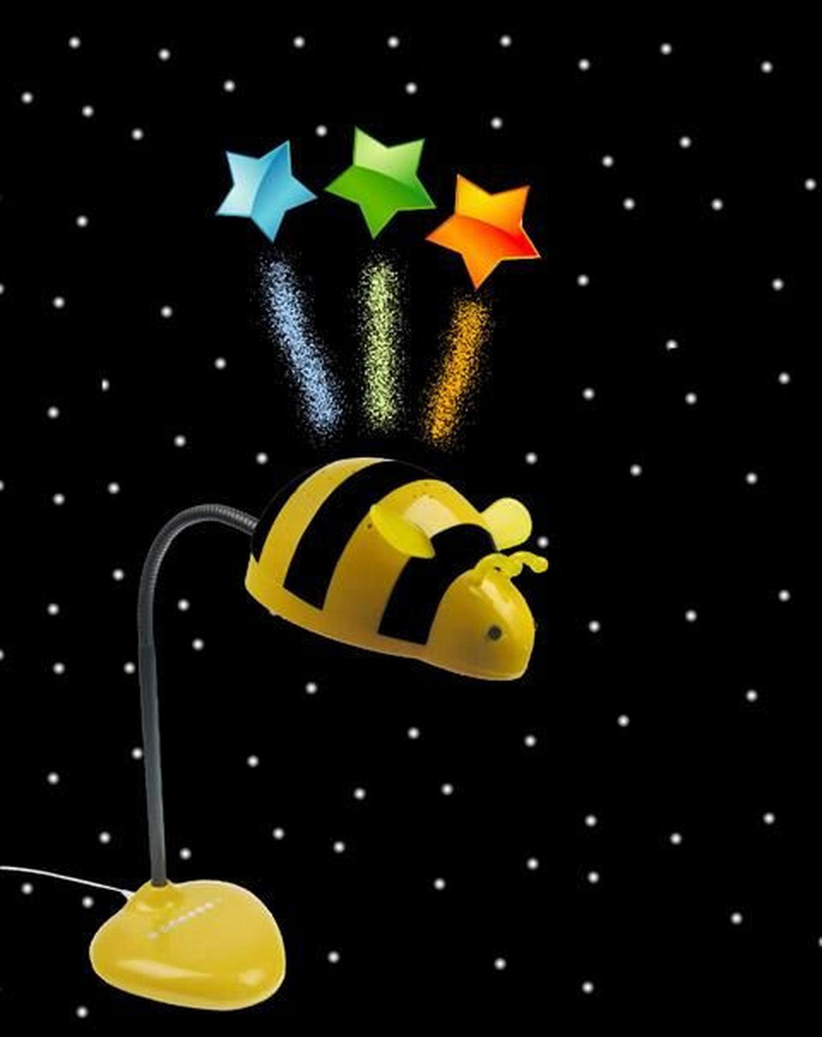 KINDERTISCHLEUCHTE Starbee  - Gelb/Schwarz, Design, Kunststoff/Metall (43/14/40cm)