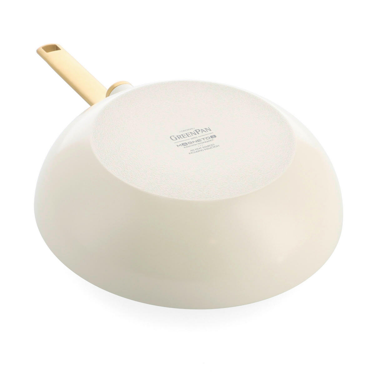 WOK Evolution Keramikbeschichtung 28 cm  - Goldfarben/Creme, Basics, Metall (28cm) - GreenPan