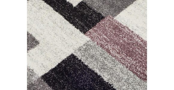 WEBTEPPICH 65/130 cm Astor Grid Grau, Flieder  - Flieder/Grau, KONVENTIONELL, Textil (65/130cm) - Novel