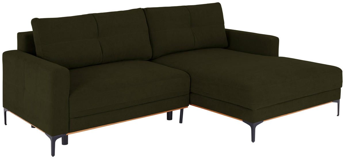 ECKSOFA in Schlammfarben  - Schlammfarben/Schwarz, Modern, Textil/Metall (238/162cm) - Ondega