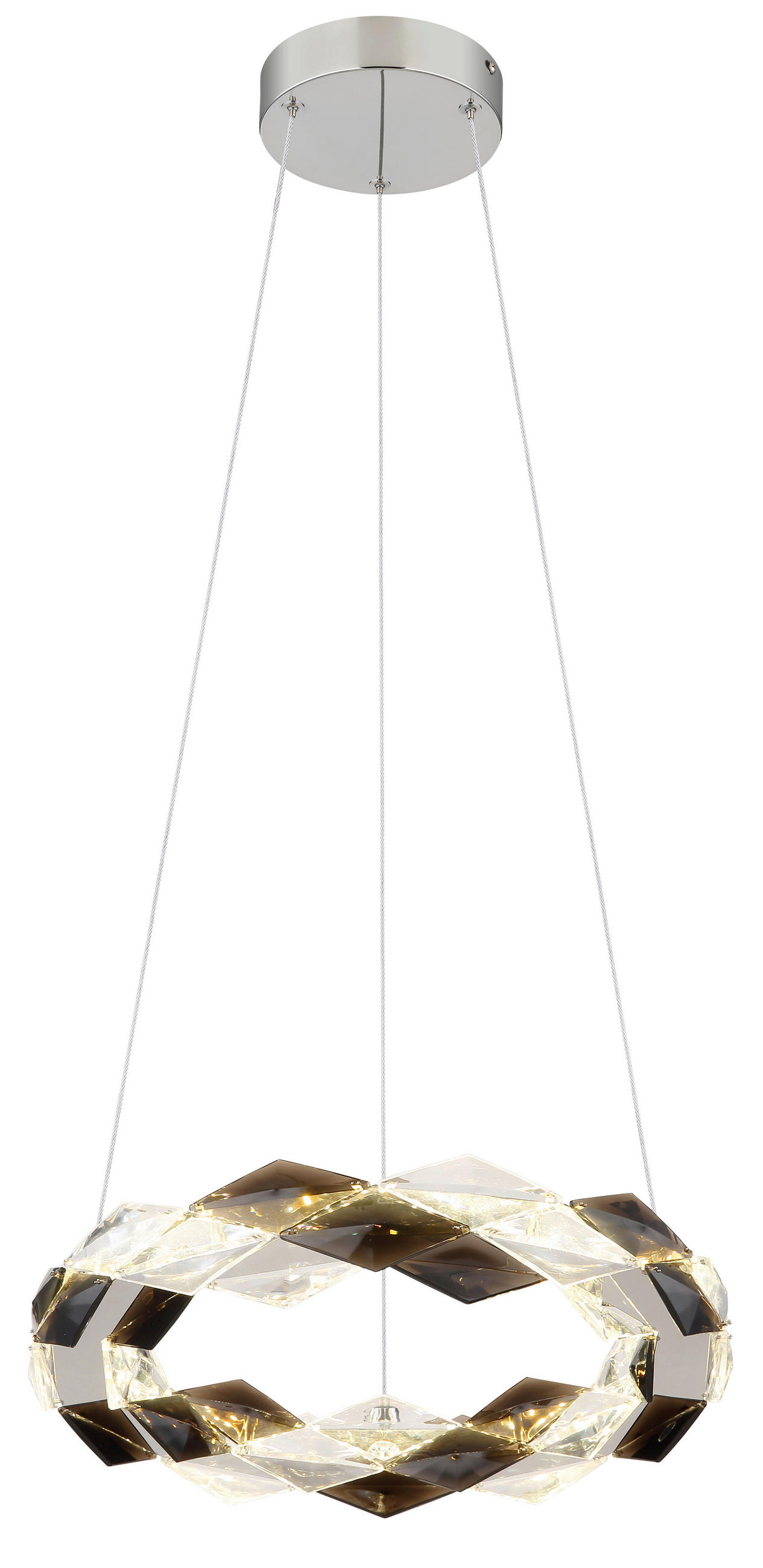LED-HÄNGELEUCHTE 37,5/130 cm - Klar, Design, Kunststoff/Metall (37,5/130cm) - Globo