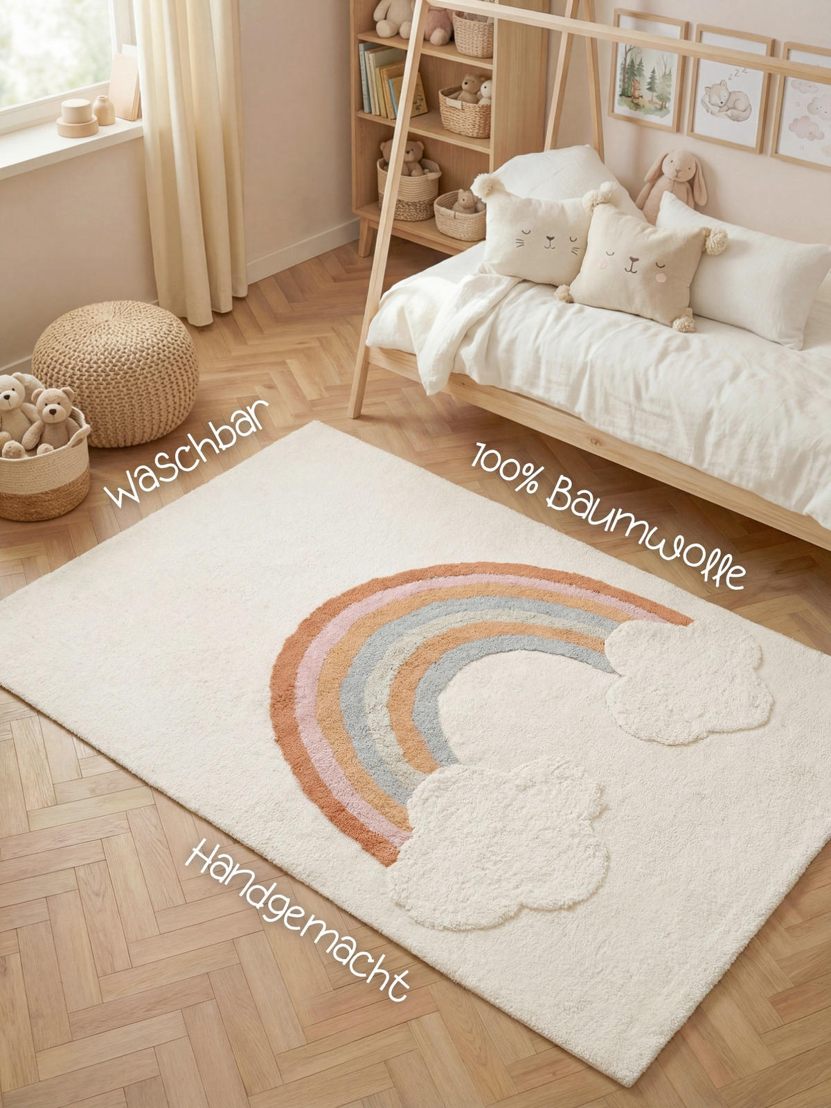 KINDERTEPPICH Snuggle Petite Melodie 140/200 cm  in Creme, Multicolor  - Multicolor/Creme, Basics, Kunststoff/Textil (140/200cm) - Hanse Home