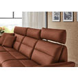 ECKSOFA in Echtleder Cognac  169/298 cm  - Cognac/Schwarz, Design, Leder/Metall (169/298cm) - Dieter Knoll