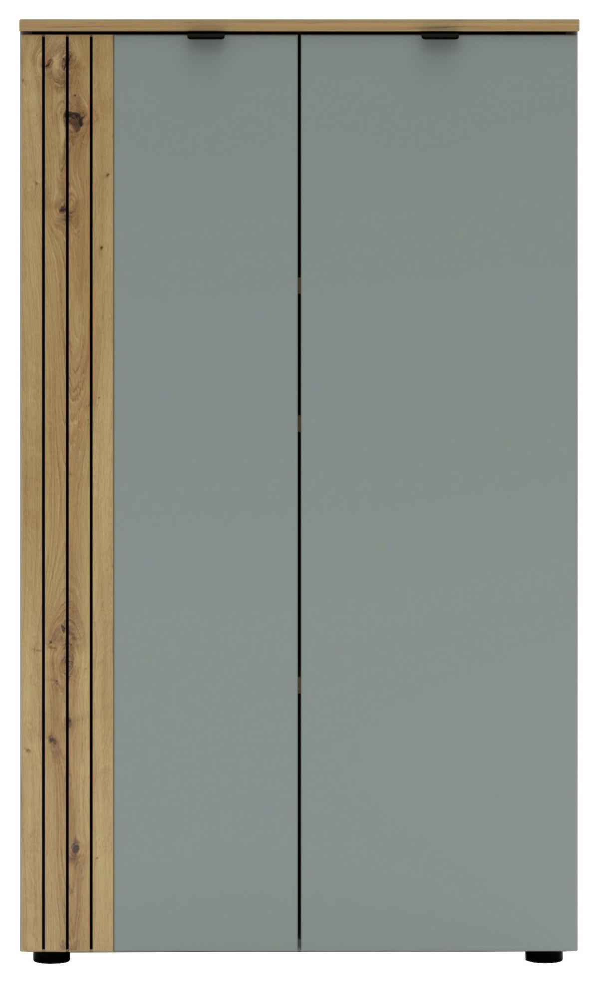 HIGHBOARD  75/127/38 cm  - Schilfgrün/Schwarz, KONVENTIONELL, Holzwerkstoff/Metall (75/127/38cm) - Voleo