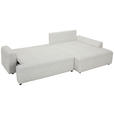 ECKSOFA  in Mikrofaser Naturfarben  - Schwarz/Naturfarben, KONVENTIONELL, Kunststoff/Textil (295/169cm) - Carryhome