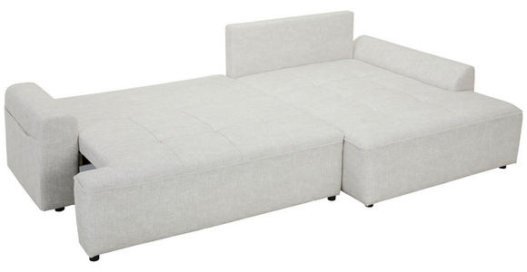 ECKSOFA  in Mikrofaser Naturfarben  - Schwarz/Naturfarben, KONVENTIONELL, Kunststoff/Textil (295/169cm) - Carryhome