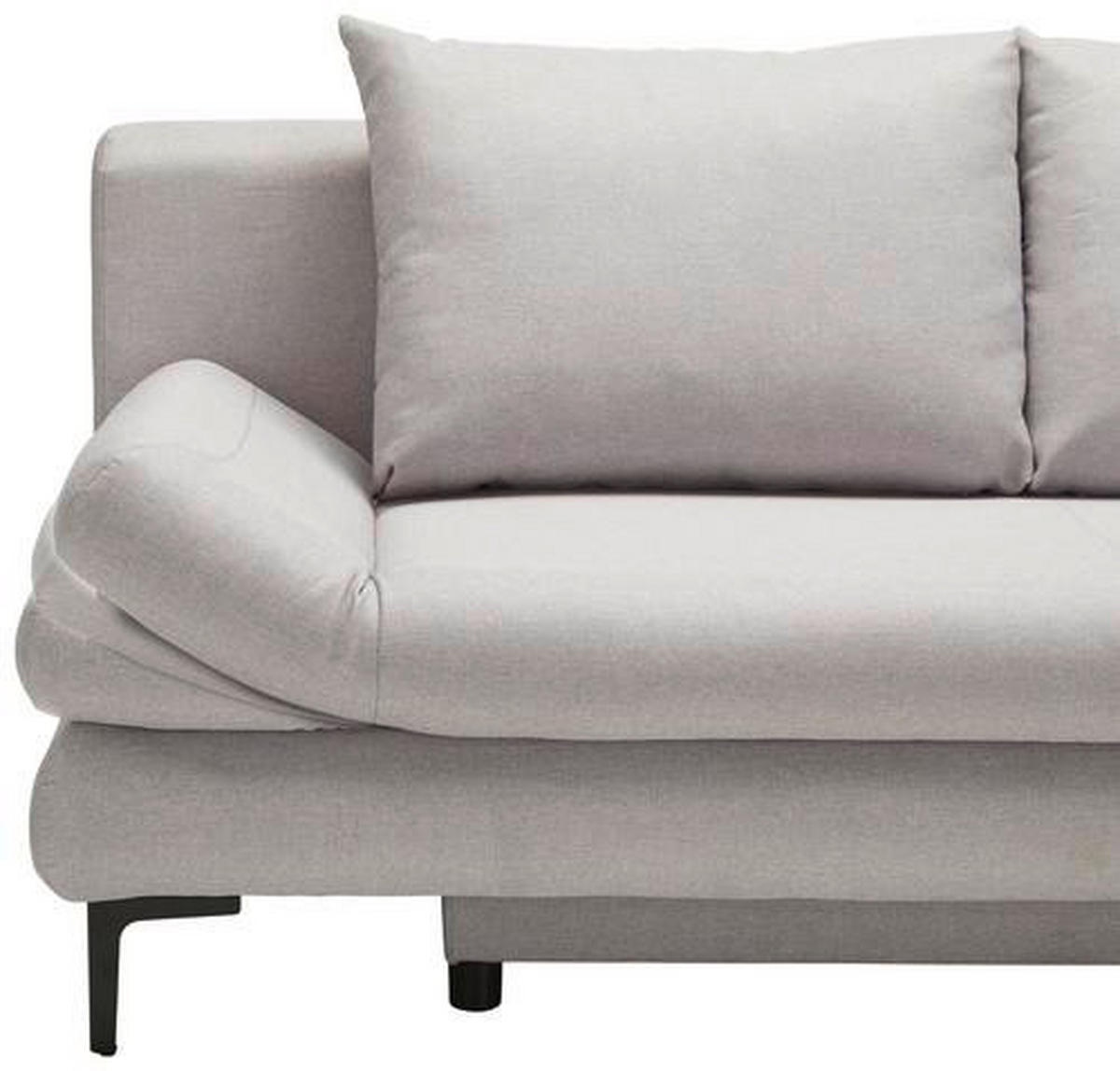BÄDDSOFFA i flatväv ljusgrå  - ljusgrå/svart, Modern, textil (191/42-76/86cm) - MID.YOU
