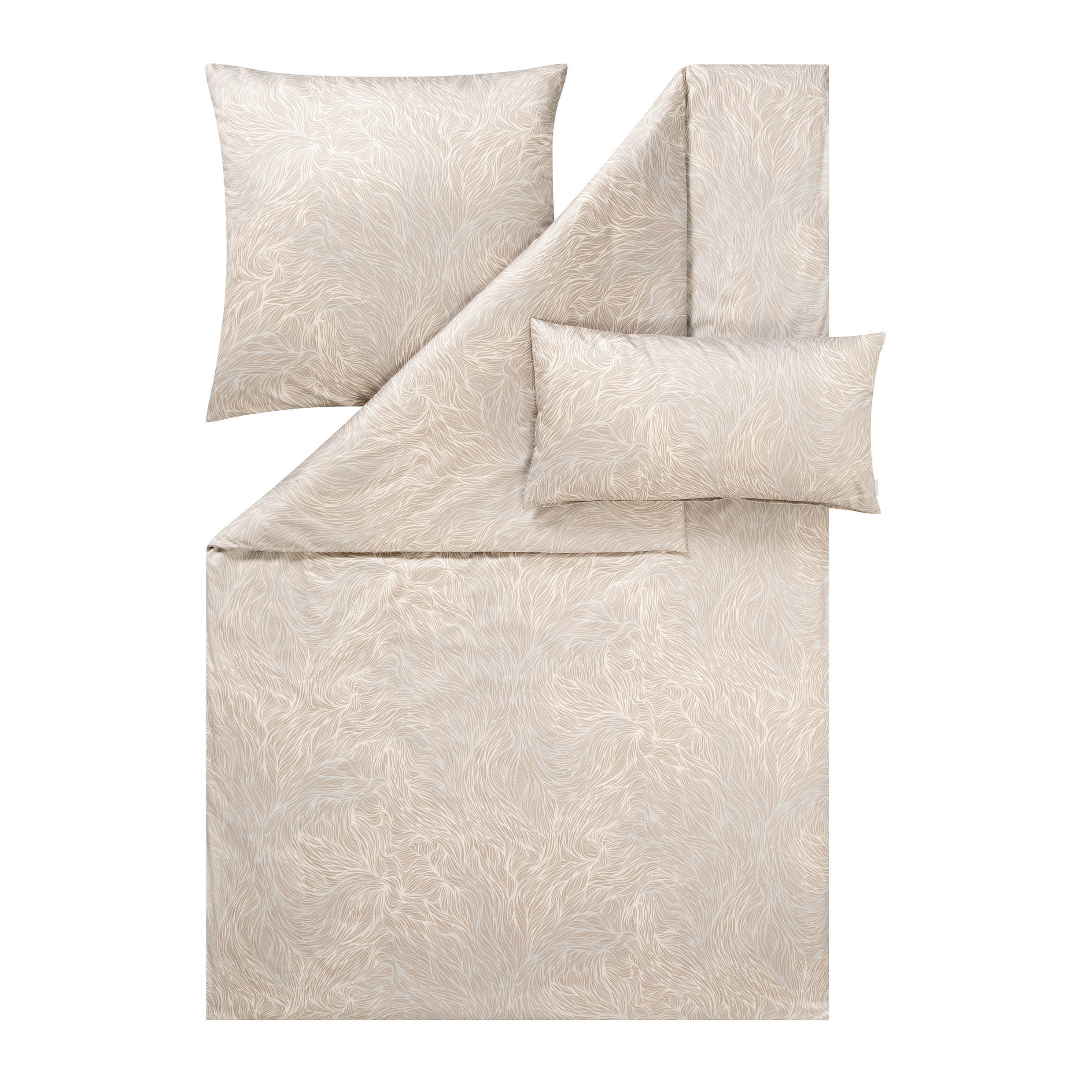 BETTWÄSCHE Exquisit 155/220 cm  - Beige, Design, Textil (155/220cm) - Estella
