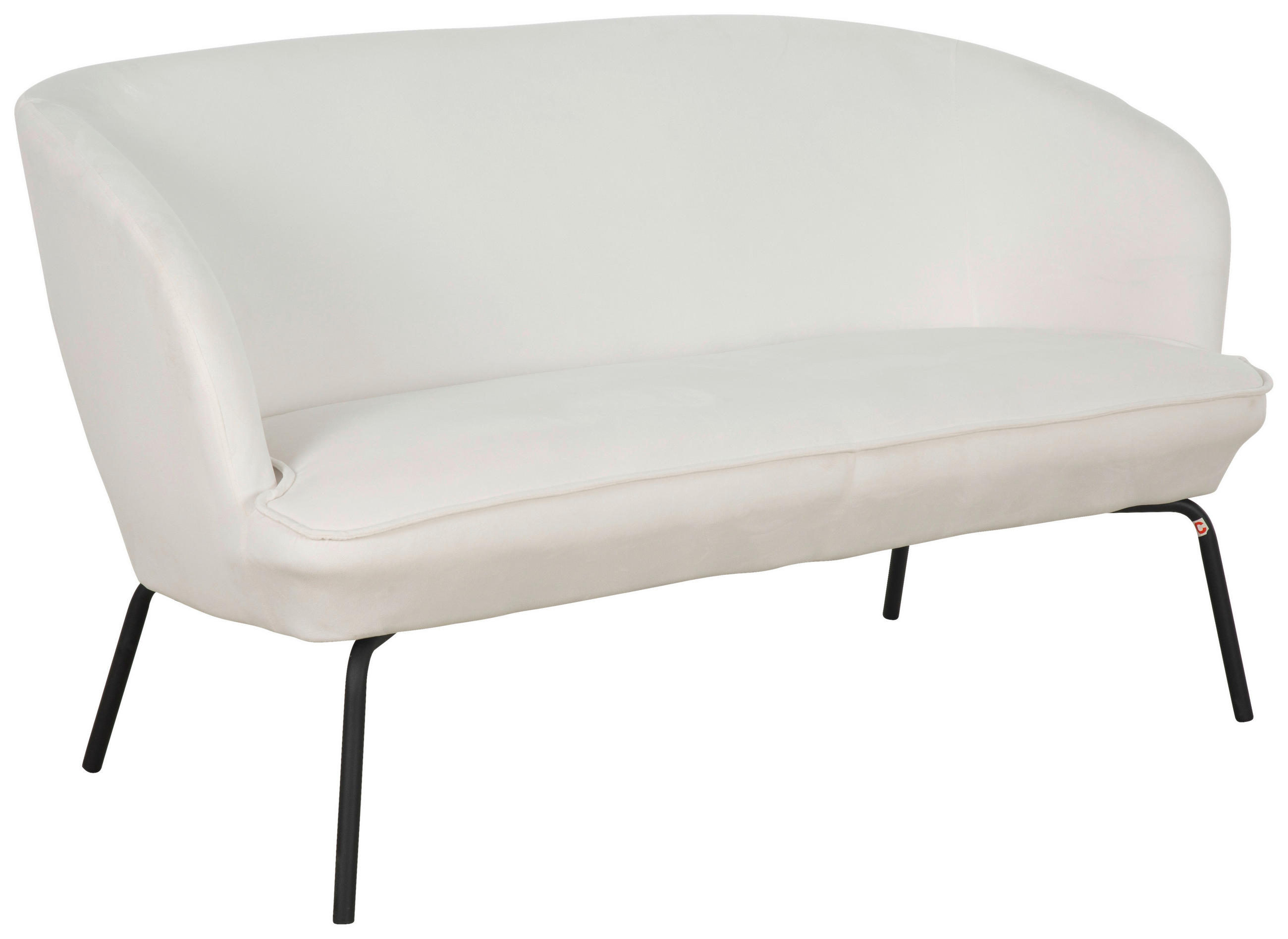 KÜCHENSOFA  - Schwarz/Weiß, MODERN, Textil/Metall (148/77/73cm) - P & B