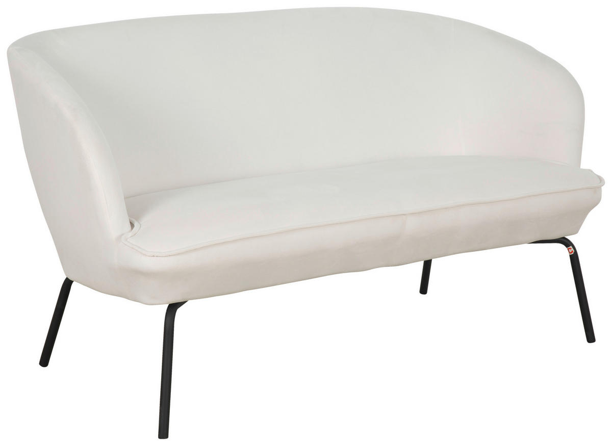 KÜCHENSOFA  - Schwarz/Weiß, MODERN, Textil/Metall (148/77/73cm) - P & B