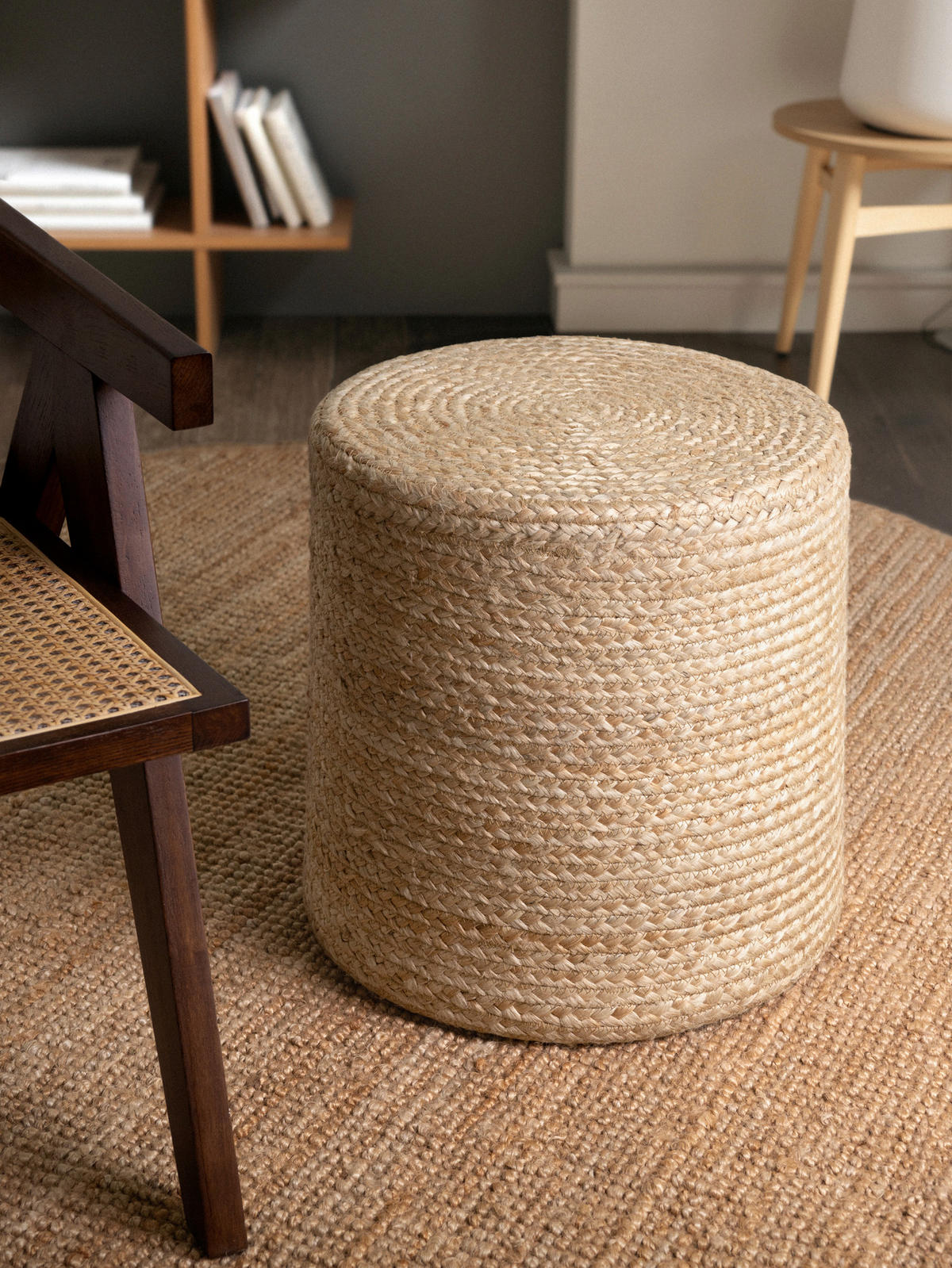 POUF Struktur Uni 40/40/40 cm  - Goldfarben, Basics, Textil (40/40/40cm)