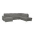 WOHNLANDSCHAFT Webstoff - Silberfarben/Grau, KONVENTIONELL, Textil/Metall (166/311/234cm) - Beldomo System