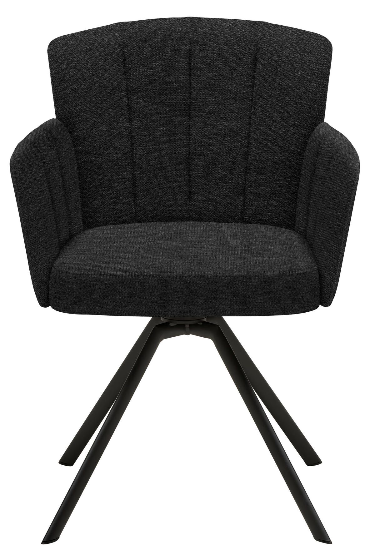 ARMLEHNSTUHL Stahl Webstoff  - Anthrazit, Design, Textil/Metall (58/83/62cm) - Venjakob