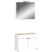 BADEZIMMER 2-teilig  in 80 cm  - Eichefarben/Schwarz, MODERN, Holzwerkstoff/Kunststoff (80cm) - Germania