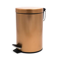 TRETEIMER 5 l  Metall  - Schwarz/Kupferfarben, Basics, Kunststoff/Metall (20,5/27,2/20,5cm) - Sadena