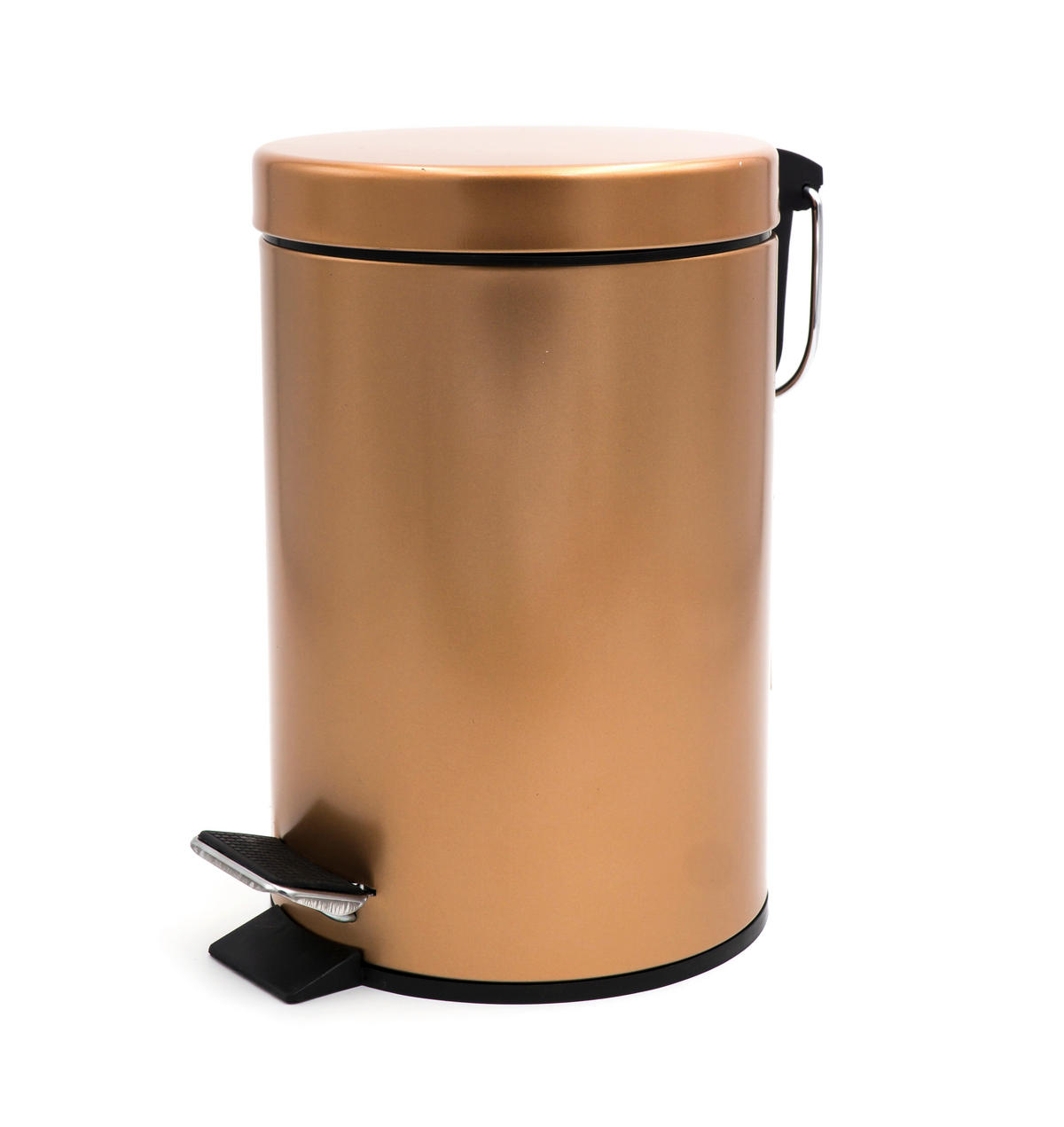 TRETEIMER 5 l  Metall  - Schwarz/Kupferfarben, Basics, Kunststoff/Metall (20,5/27,2/20,5cm) - Sadena