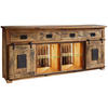 SIDEBOARD  in 200/90/45 cm  - Schwarz/Braun, KONVENTIONELL, Glas/Holz (200/90/45cm) - Livetastic