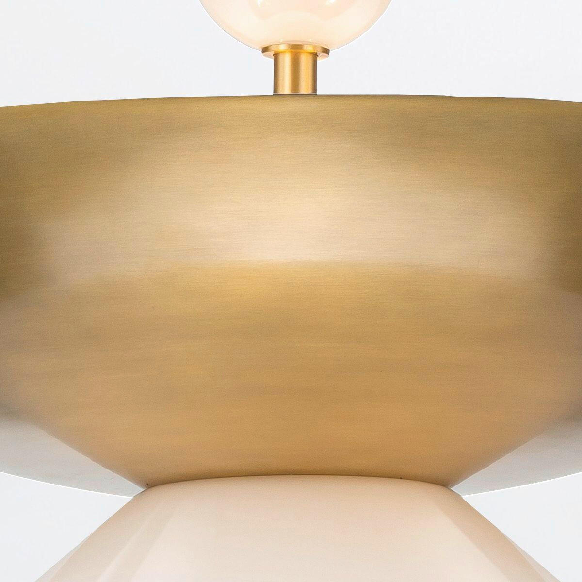 HÄNGELEUCHTE Saucer  78,5/50,8/50,8 cm  - Messingfarben, KONVENTIONELL, Glas/Metall (78,5/50,8/50,8cm) - Elstead Lighting