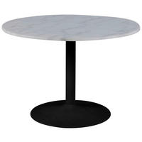 STOL ZA BLAGOVAONICU  crna, bijela  metal, kamen      - bijela/crna, Trend, kamen/metal (110/110/75cm) - Livetastic