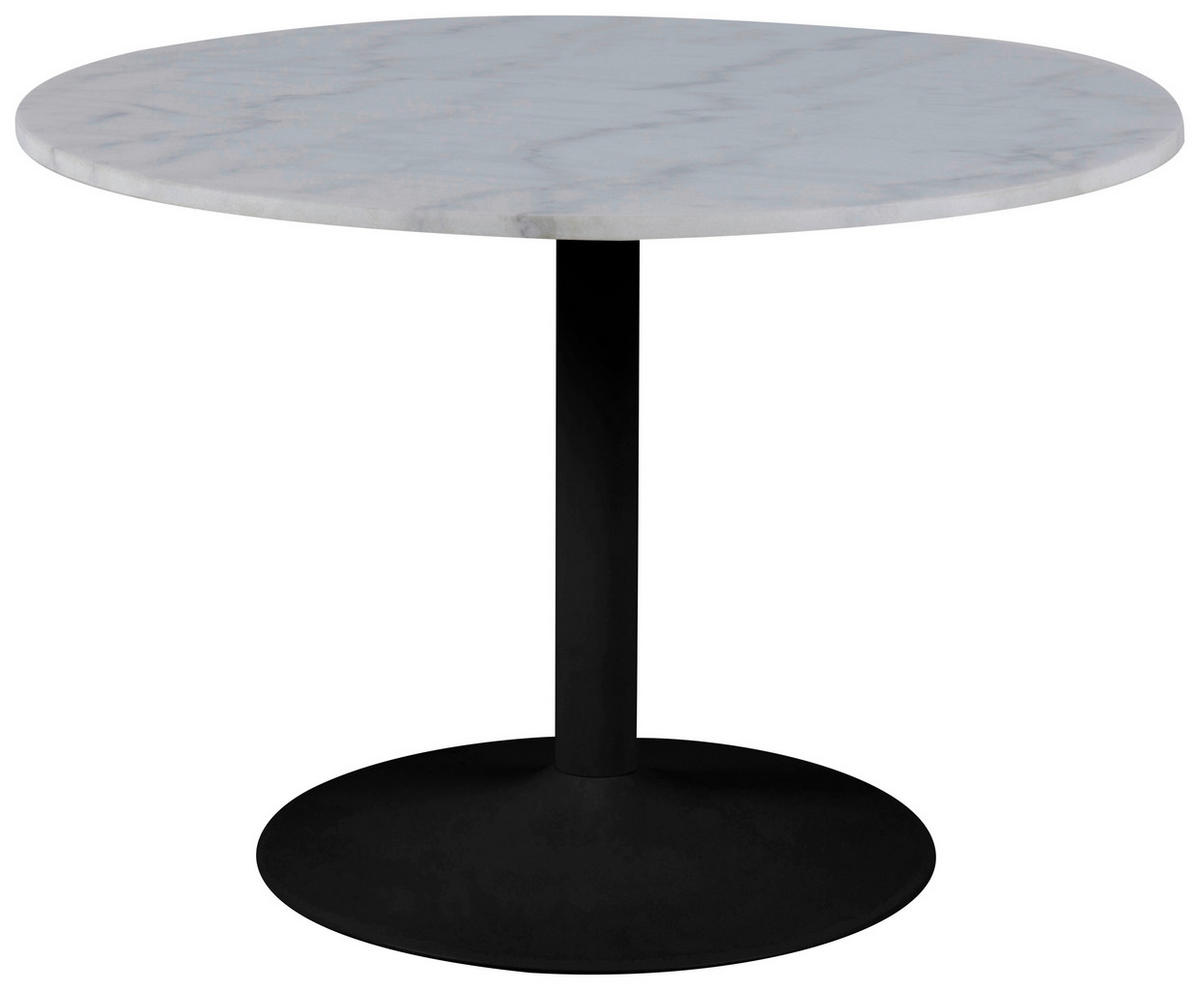 STOL ZA BLAGOVAONICU  crna, bijela  metal, kamen      - bijela/crna, Trend, kamen/metal (110/110/75cm) - Livetastic