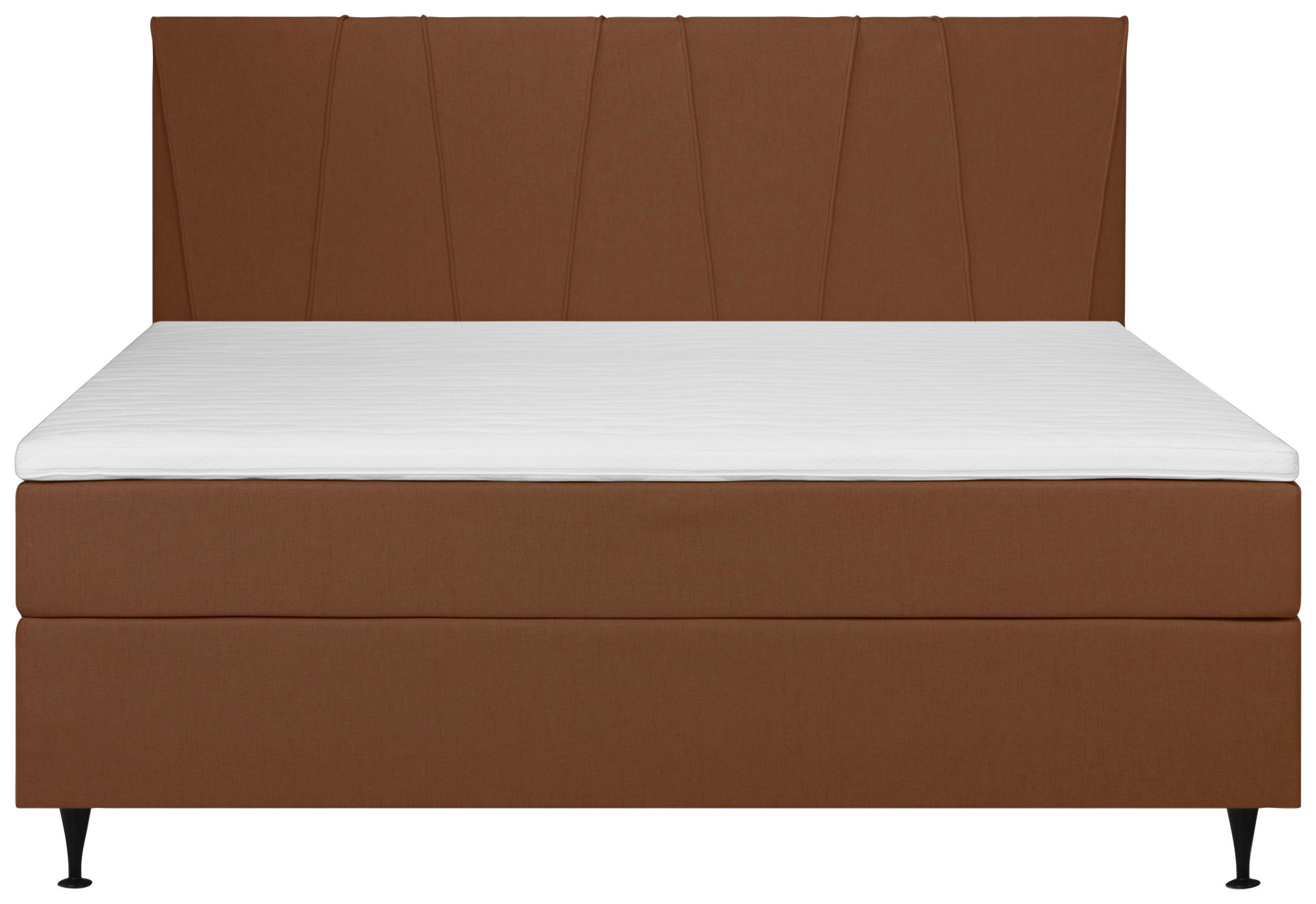BOXSPRING-ÁGY 140/200 cm  terrakotta  - fekete/terrakotta, Modern, textil (140/200cm) - MID.YOU