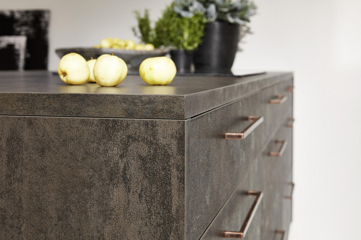 EINBAUKÜCHE MANHATTAN  - Birkefarben/Kupferfarben, Design, Holzwerkstoff - Nolte Küchen