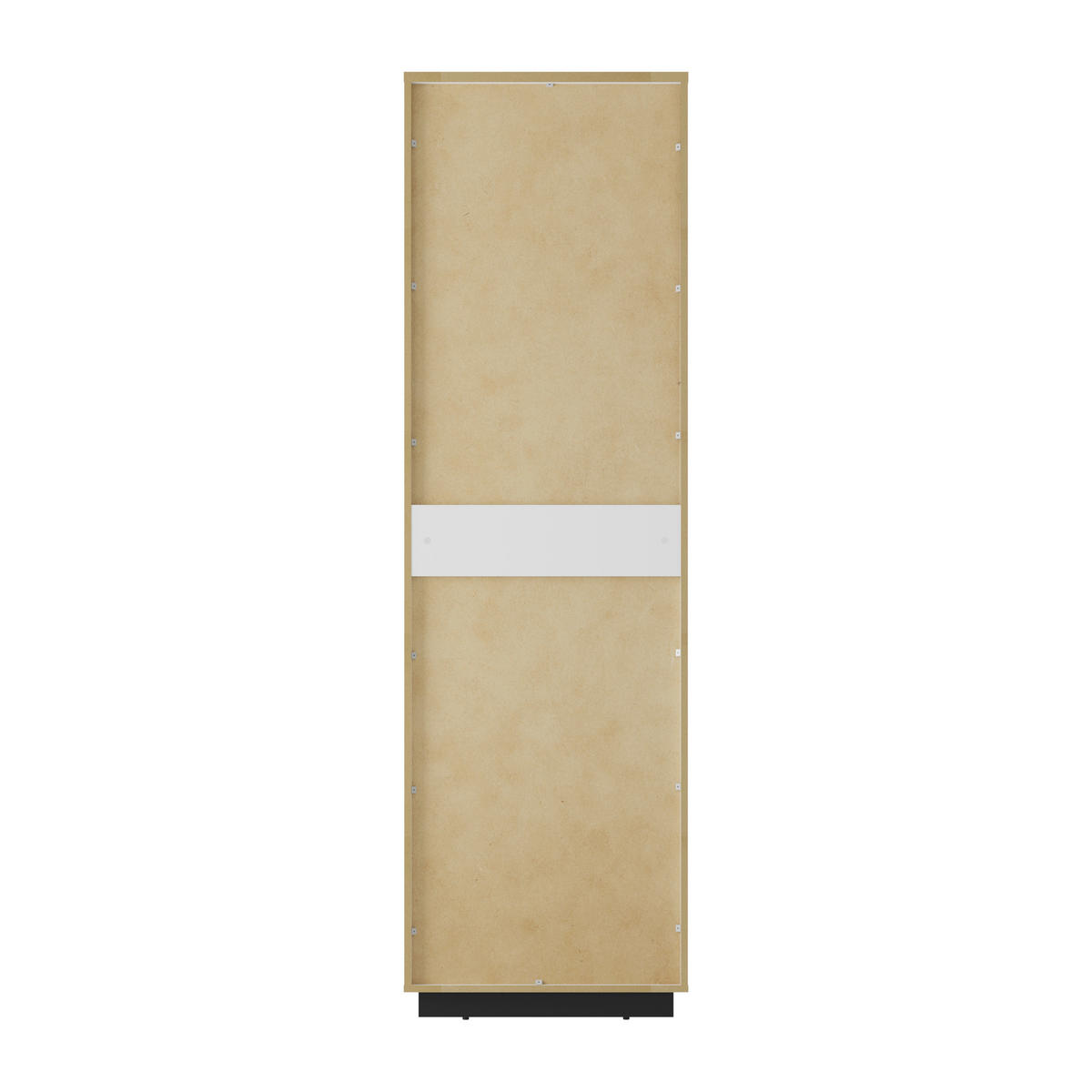 VITRINE Schwarz, Weiss, Weiss Hochglanz  - Weiss Hochglanz/Weiss, Design, Glas/Holzwerkstoff (60/200/40,5cm) - MID.YOU