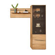 VITRINE  in furniert Wildeiche Schwarz, Eichefarben - Eichefarben/Schwarz, Natur, Glas/Holz (154/192/40cm) - Waldwelt