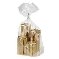 STUMPENKERZENSET  - Goldfarben, Konventionell, Paraffin (10,0/12,0cm)