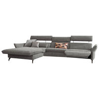 SEDEŽNA GARNITURA, siva  - siva, Design, tekstil (314/200/106cm)