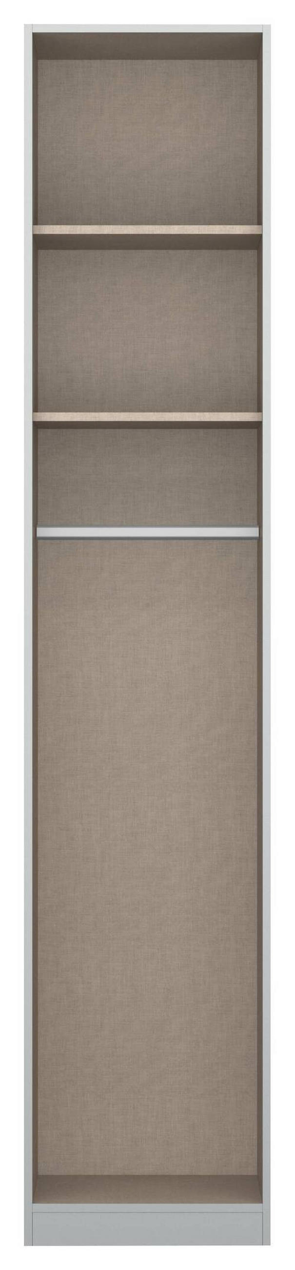 DREHTÜRENSCHRANK in Hellgrau  - Hellgrau/Alufarben, Modern, Holzwerkstoff (47/229/54cm) - Rauch Möbel