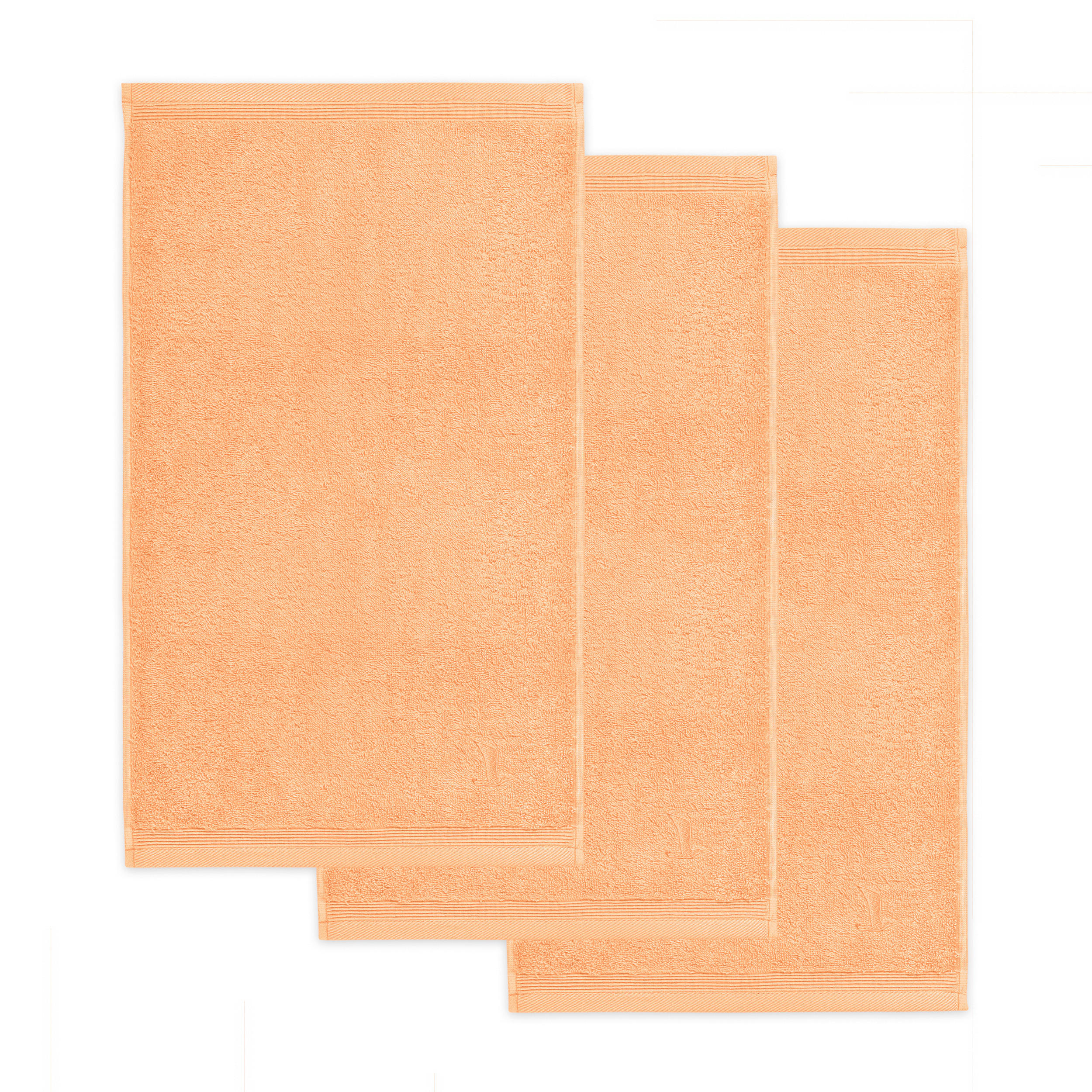 GÄSTETUCHSET 30/50 cm Aprikose 3-teilig  - Aprikose, Basics, Textil (30/50cm) - Moeve