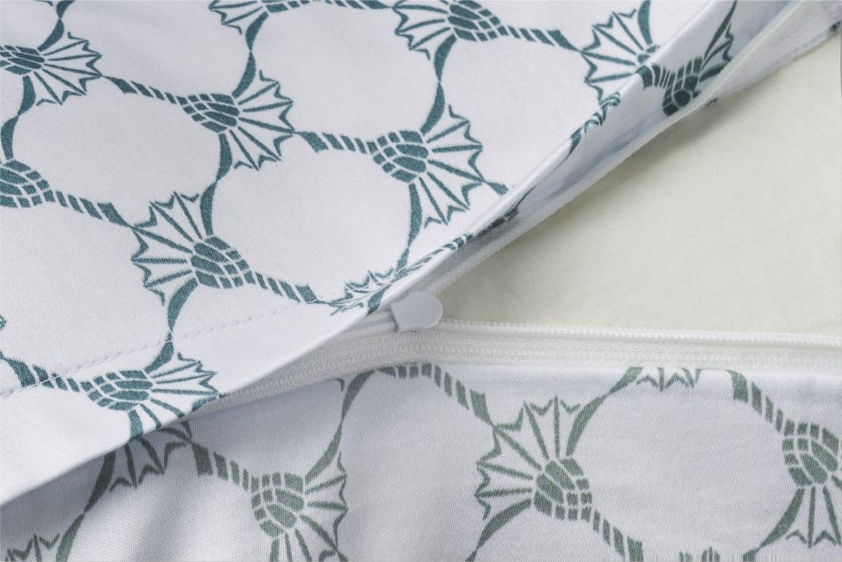 KISSENHÜLLE CORNFLOWER GLEAM 80/40 cm  - Blau/Grün, Basics, Naturmaterialien/Textil (80/40cm) - Joop!