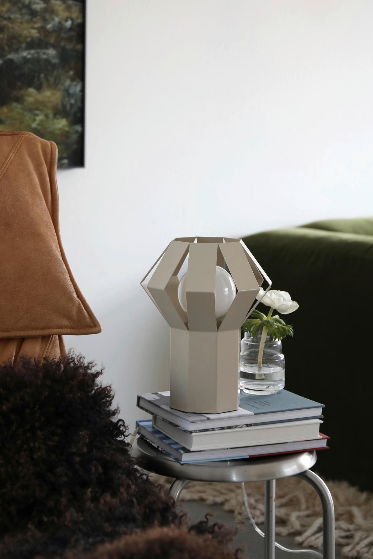 BORDSLAMPA Octa 21/27/21 cm   - beige, Basics, metall (21/27/21cm) - Markslöjd