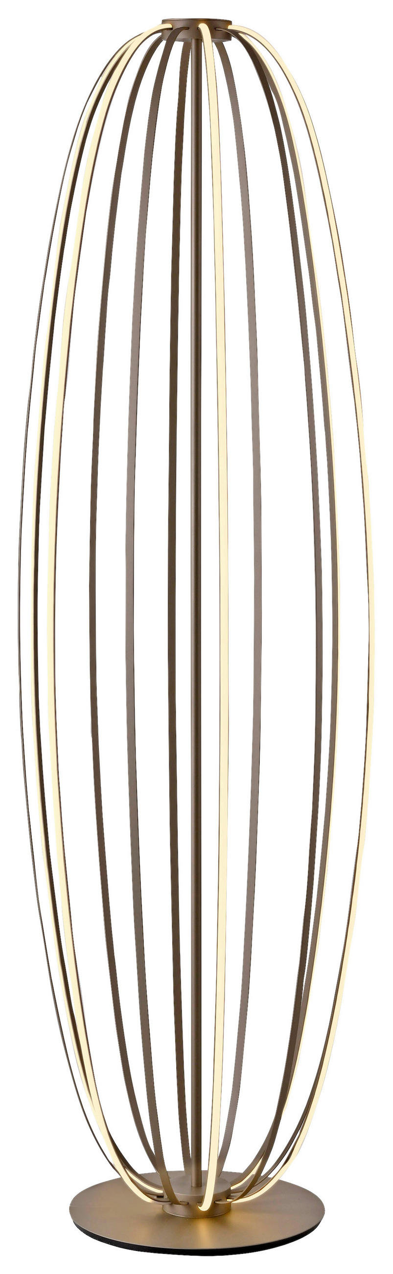 LED-STEHLEUCHTE - Bronzefarben, Design, Kunststoff/Metall (42/42/138cm) - Paul Neuhaus