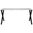 SCHREIBTISCH 160/80/75 cm Schwarz, Hellgrau  - Hellgrau/Schwarz, MODERN, Holzwerkstoff/Metall (160/80/75cm) - Novel