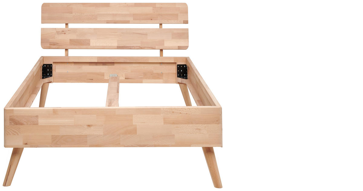 BETT 90/200 cm  in Kernbuche   - Kernbuche, Natur, Holz (90/200cm) - MID.YOU