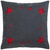 DEKORAČNÝ VANKÚŠ 50/50 cm - antracitová/červená, Konventionell, textil (50/50cm) - X-Mas