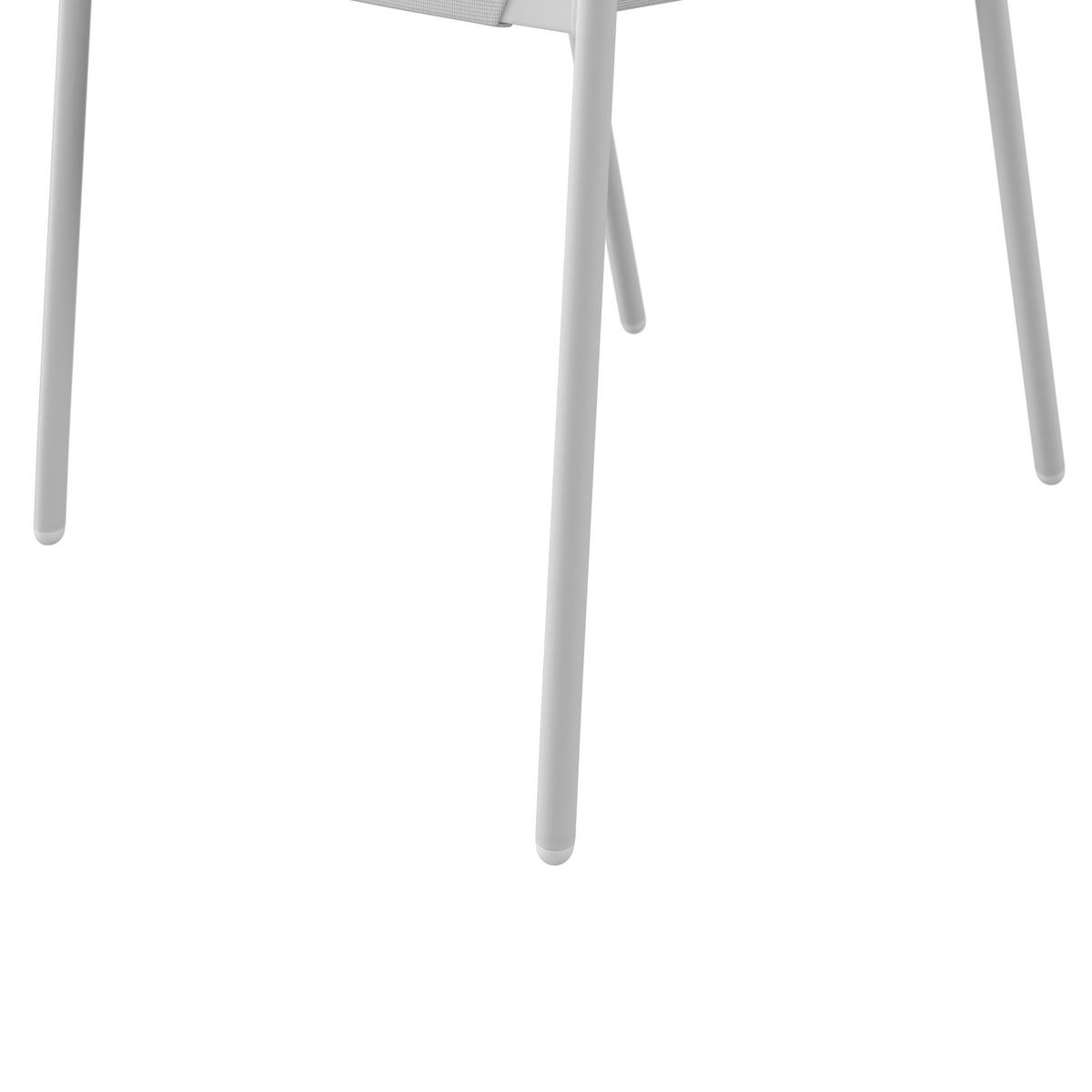 GARTENSTUHL Eisen Grau, Weiß  - Weiß/Grau, MODERN, Kunststoff/Textil (54.5/84/64cm) - Ambia Garden