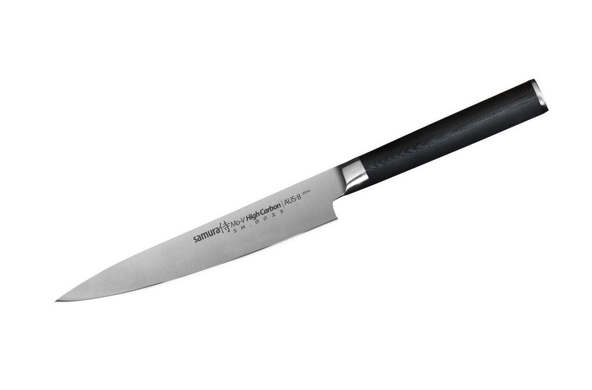NOŽ UNIVERZALNI  MO-V        27 cm    oplemenjeni čelik - srebrne boje/crna, Basics, drvni materijal/metal (27cm) - Samura