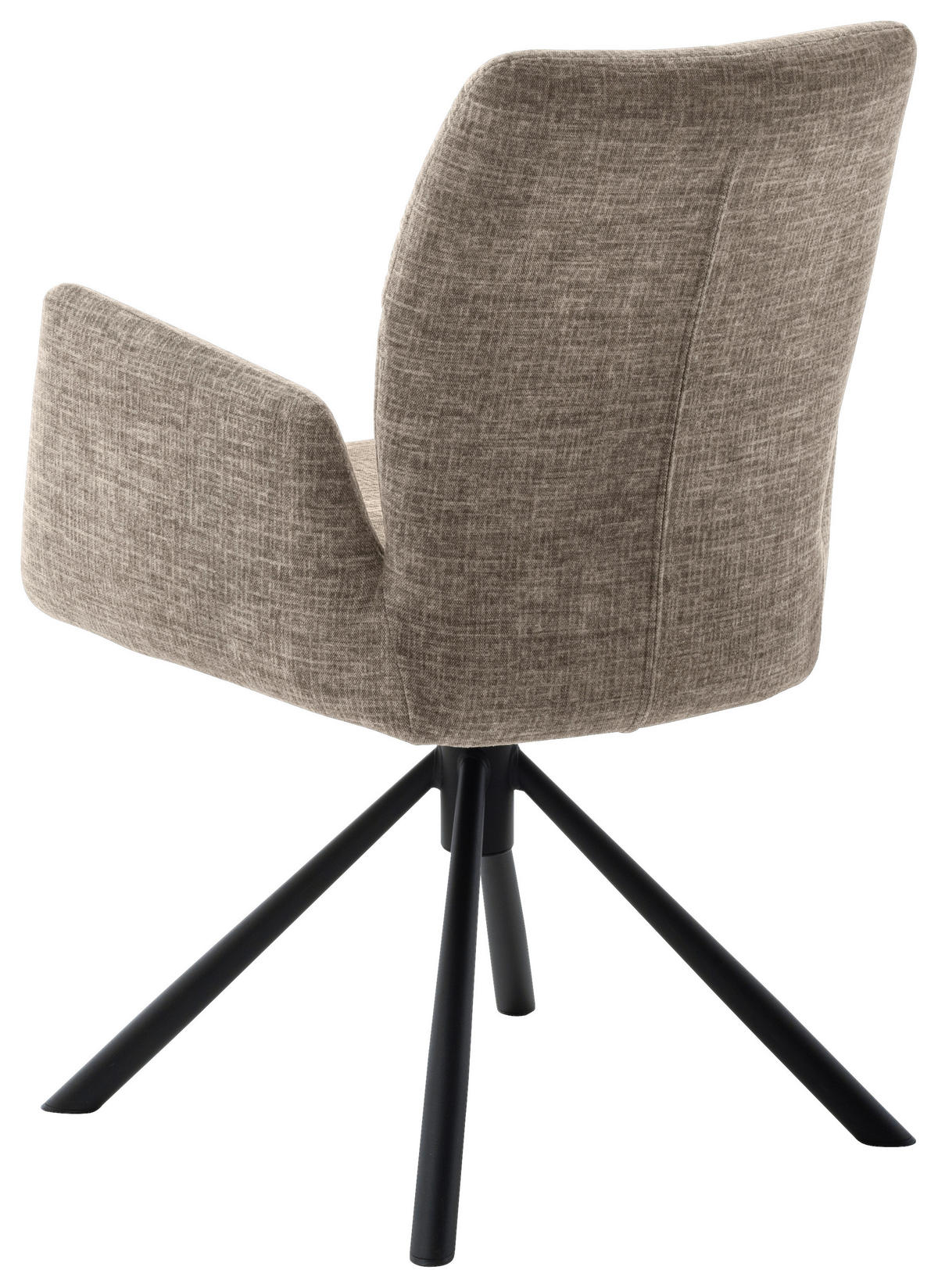 ARMLEHNSTUHL  in Flachgewebe  - Schwarz/Cappuccino, Design, Textil/Metall (60/87/61cm) - Novel