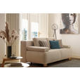 BOXSPRINGSOFA in Webstoff Dunkelrot - Naturfarben/Dunkelrot, MODERN, Holz/Textil (205/93/108cm) - Venda